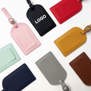 Promotion Adjust Plane Boarding Pass Suitcase <b>Tag</b> Custom Logo Travel <b>Named</b> Baggage <b>Tags</b> Blank Pu Leather Gift Luggage <b>Tag</b> - Product Image 2