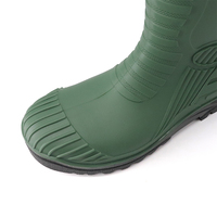 Bottes de travail imperméables en EVA vertes à tige haute, antidérapantes, résistantes à l'huile, pour la construction industrielle, l'agriculture, la pluie et la sécurité