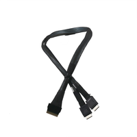 Mini câble sas SFF-8654 8I 74Pin à double SFF-8611 4i SAS câble serveur disque dur adaptateur de données câble de stockage de données station de travail