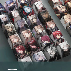 Arknights Amiya Kal'tsit Skadi W quatre touches de clavier PBT R4 Cherry pour clavier mécanique, personnalisation des personnages de jeu, capuchons de touches - Product Image 2
