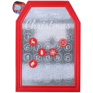 Calendario de Adviento Decorativo de Pizarra para Pared, 31x45cm, con Cuenta Regresiva para Navidad - Product Image 1
