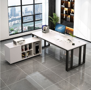 Escritorio Ejecutivo de Madera Sólida para Oficina en Casa con Silla Ergonómica, Escritorio Moderno Minimalista Comercial para Jefes con Almacenamiento - Product Image 5