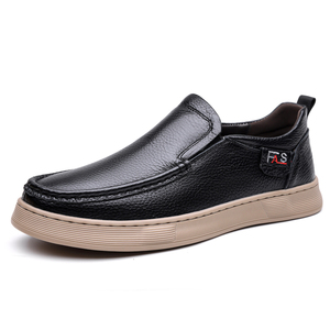 Nouveau pur cuir de vachette Lofer chaussures pour hommes Coluer Bourn logo de marque personnaliser sans lacet en cuir véritable homme Sneaker meilleure vente afrique - Product Image 3