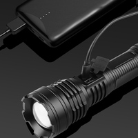 Lampe torche télescopique à zoom super lumineuse XHP70/XHP360 LED, rechargeable par USB, batterie 18650/26650, alliage d'aluminium, IP66, randonnée, camping