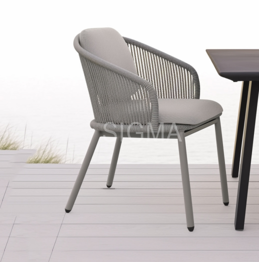 Modern Garden Chairs Outdoor  Aluminium Rope Chair Outdoor Garden Furniture