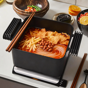 Hoogwaardige 2-in-1 draagbare antiaanbak grill- en bakplaatset met regelbare temperatuur, elektrische tafelgrillpan, elektrische hotpot - Product Image 1