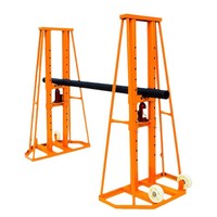 Supports de câblage hydrauliques robustes réglables pour bobines de câbles FTTH FTTB FTTX