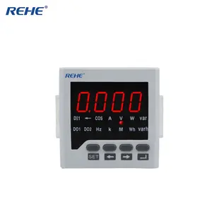 72*72mm Smart Single Phase multifunction RS485 communication energy meter digital multimeter switch