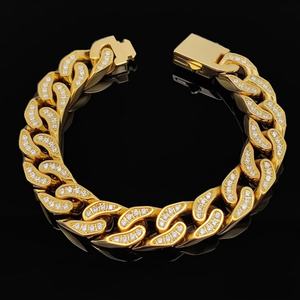 Nouveau design 2024, bracelet cubain en acier inoxydable poli miroir anti-allergie de 12 mm avec moissanite, vente en gros - Product Image 4
