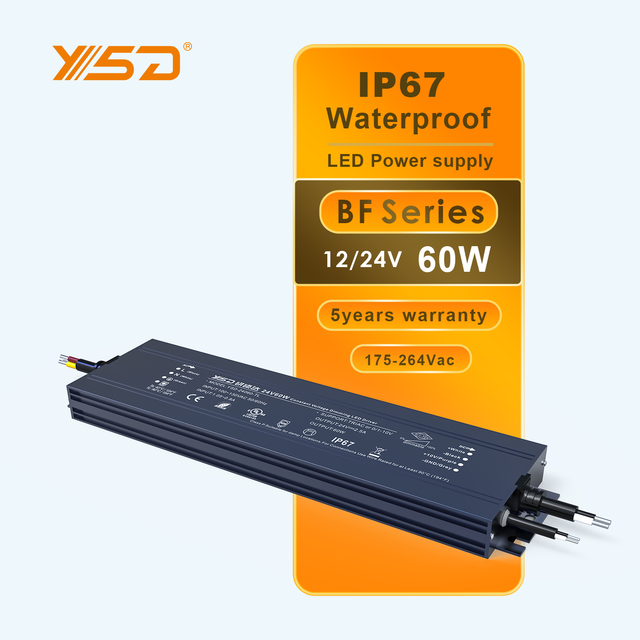 5-Year Warranty Triac 0-10v 5-in-1 Dimmable LED Driver IP67 Waterproof ETL Certified Single AC 250W DC 24V 12V for LED Lighting