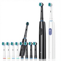 Cabezal de cepillo de dientes eléctrico giratorio, totalmente automático, sónico, con cerdas suaves, impermeable, de levitación magnética, de cinco velocidades, para uso transfronterizo