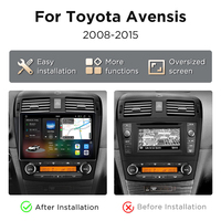 Junsun X9 Carplay Android Autoradio pour Toyota Avensis 2008-2015 Lecteur DVD de voiture 2K QLED 2000*1200P 7870 2.7GHz 5G/4G LTE