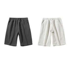 100% algodón logotipo personalizado impreso en blanco liso cómodo pantalones cortos para hombres atléticos cordón Vintage tela pesada corto para hombres - Product Image 4