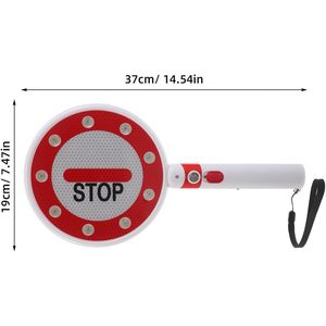 Outdoor flashing LED stop <b>sign</b> multifunctional rechargeable traffic command <b>sign</b> handheld warning <b>sign</b> guide <b>sign</b> Customized - Product Image 3