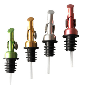 Verseur d'huile à débit réglable, bec verseur en acier inoxydable avec <span class=keywords><strong>bouchon</strong></span> hermétique réutilisable pour huile d'olive, vinaigre et distributeur - Product Image 5