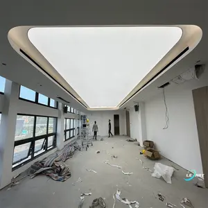 Trang trí trần kết thúc Vật liệu mái trần bảng PVC LED ánh sáng Xe Trần Roof cho showroom