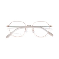 3124 Montures de lunettes en alliage pour femmes, légères, durables, avec insert en plaque de cristal, monture miroir, style moderne rétro élégant