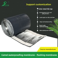 Camel Rhino Soudure d'étanchéité auto-adhésive en butyl pour conduits de cheminée, traversées de toit et nœuds de toiture, traitement imperméabilisant et anti-humidité, longueur 1m