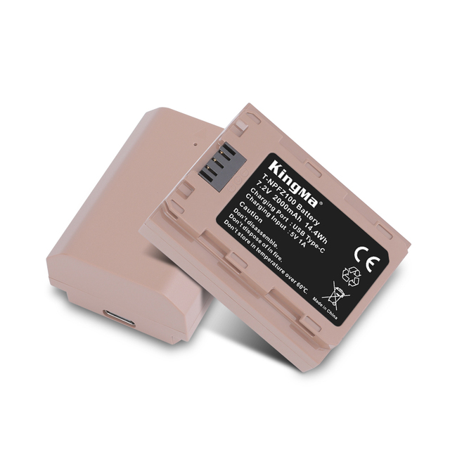 KingMa Digital USB-C Rechargeable Camera Batteries 2000mAh Battery Pack for Sony NP-FZ100