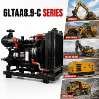 Moteur diesel industriel stationnaire Cummins 6LTAA8.9-C300, 6 cylindres, 224 kW, 300 CV, 2200 tr/min, pour excavatrice, chargeuse sur pneus