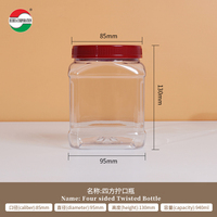 Voedselveilige PET plastic pot met schroefdeksel, 1900ml & 800ml inhoud, geschikt voor snoep, suiker, chocolade, snacks, salade, babyvoeding, pizza, noten, havermout