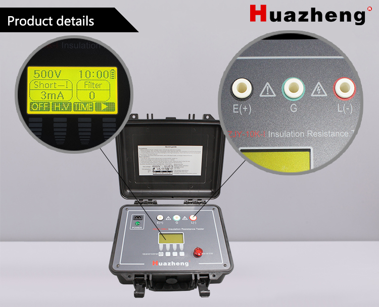 Huazhng Điện Trung Quốc Sản Xuất 2500V 5000V 5kv 10kv 20kv Cách Điện Kháng Tester Megger Meter