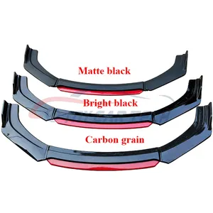 4 pezzi nero auto paraurti anteriore Spoiler paraurti labbro Splitter diffusore Kit corpo labbra Spoiler paraurti protettore per h-yundai c-ivic