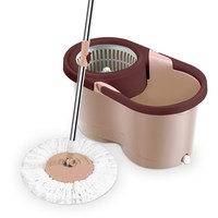 Nouvelle serpillière en microfibre à poignée pivotante à 360 degrés, double tête, grande capacité, nettoyage sec et humide, essorage multifonctionnel sur quatre côtés
