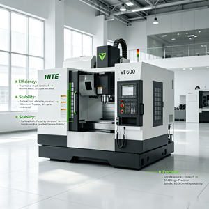 Fresadora CNC Vertical <span class=keywords><strong>de</strong></span> 3 Ejes VF600 BT40, Centro <span class=keywords><strong>de</strong></span> Mecanizado Automático <span class=keywords><strong>de</strong></span> Alta Velocidad para Prototipado Rápido e I+D - Product Image 1