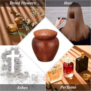Urna Moderna de Luxo em Madeira Maciça Ecológica Feita à Mão para Cinzas de Animais (Cães e Gatos) com Logotipo Personalizado - Product Image 5