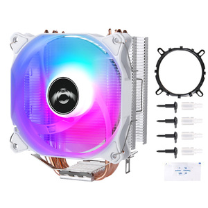 QiuzAim 4 tubo de calor silencioso 120 mm <span class=keywords><strong>CPU</strong></span> ventilador de refrigeración iluminación RGB 3/4 Pin Compatible 1700 1150 1200 placa base de computadora AMD AM4 - Product Image 1