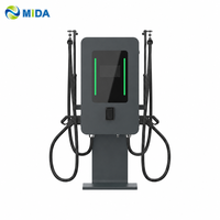 Chargeur mural double pistolet pour véhicules électriques DC 30KW 60KW 80KW CHAdeMO CCS1 CCS2 GB T AC380V pour parking