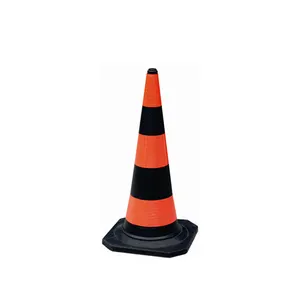 以色列标准40英寸橙色和黑色PE交通锥道路安全