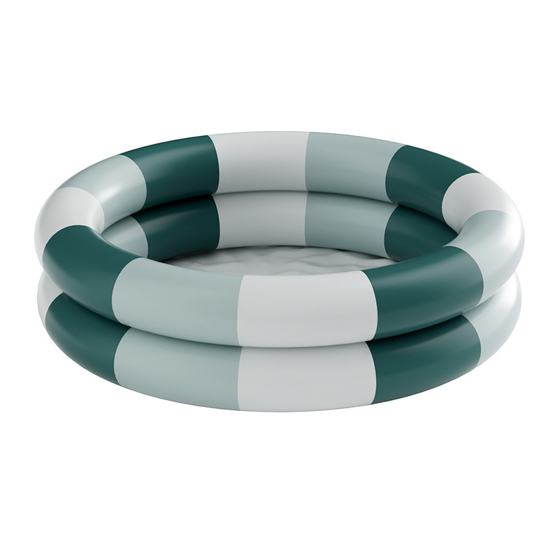 Piscine rétro à double anneau vert épissé