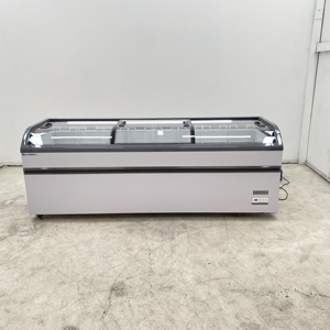 Congélateur coffre commercial pour présentation alimentaire, congélateur horizontal incurvé pour supermarché, type île, pour produits surgelés - Product Image 5