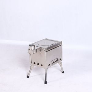 <span class=keywords><strong>Estufa</strong></span> de <span class=keywords><strong>Leña</strong></span> Portátil Plegable de Acero Inoxidable para Camping y Picnic con Bandeja para Hornear, <span class=keywords><strong>Estufa</strong></span> Multifuncional Tipo <span class=keywords><strong>Cassette</strong></span> - Product Image 4