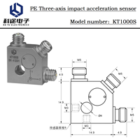 Capteur d'accélération à haute résistance aux chocs PE, accéléromètre piézoélectrique 3 axes, capteur de vibration pour surveillance industrielle ±3000g 3pC/g