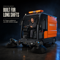 Balayeuse multifonctionnelle autoportée A8S 48V 200Ah, autonomie de 5 à 7 heures, puissance totale de 9500W, 1300kg, 12km/h, pneus à vide