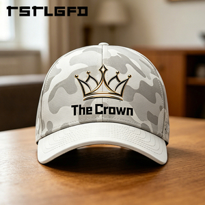 Custom Logo 6 Panel Structured <b>Camo</b> Baseball <b>Cap</b> Wholesale Bulk Laser-Cut Breathable Holes Hat Single Row Snapback Manufacturer - Product Image 5
