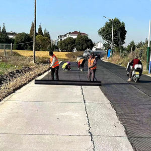 شبكة من الألياف الزجاجية لرصف الممر جيوجريد من المواد المعززة بالأسفلت جدار الاحتفاظ وشبكة البناء رصف الحصى - Product Image 3