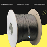 YIVO XSSH OEM en Stock, Funda Elástica de Fibra de Carbono Negra Trenzada de Múltiples Diámetros para Organización de Cables de Alimentación de Altavoces AV