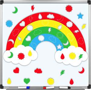 Grand ensemble de tri magnétique pour la reconnaissance des couleurs, aimants arc-en-ciel pour réfrigérateur, autocollants magnétiques éducatifs - Product Image 2