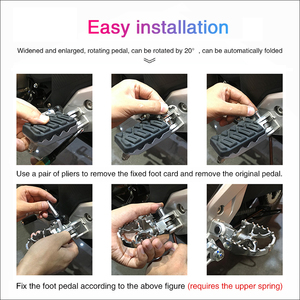 Clavijas giratorias de acero inoxidable plegables, pedal automático para rendimiento de <span class=keywords><strong>bmw</strong></span>, para motocicleta - Product Image 2