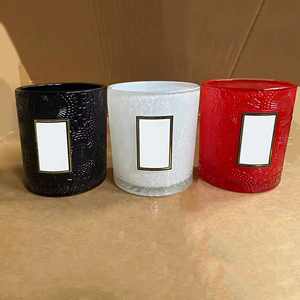 Frascos de Vidrio Negros y Blancos de Lujo para Velas - Product Image 1