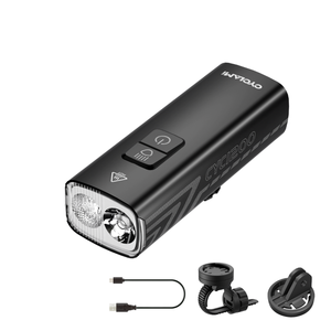 Luz de Bicicleta LED Recargable Cyclami 2000 LM Súper Brillante, 4500mAh, IPx6 Impermeable, Material de Aluminio Negro y PC, Alimentada por Batería - Product Image 3