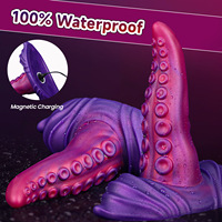 Plug anal vibrant chauffant sans fil avec télécommande et ventouse puissante, jouet personnel pour adultes en forme de pieuvre