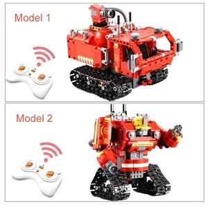 C51048w cada 2 in1 đô thị chữa cháy chữa cháy RC biến dạng xe tải finley mô hình gốc đồ chơi lepins Robot xây dựng khối giáo dục - Product Image 3