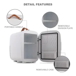 Mini frigorifero portatile per auto da 4 litri personalizzato mini frigorifero cosmetico fresco mini frigorifero
