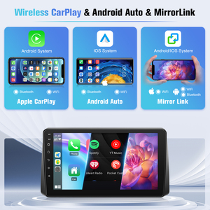 Lecteur Mp3 de voiture Écran audio Carplay Affichage Android Autoradio 9 pouces Stéréo RDS <span class=keywords><strong>Fm</strong></span> Transmetteur Caméra de recul Autoradio pour Dodge - Product Image 3