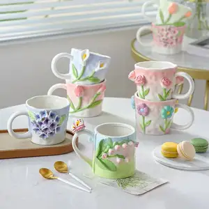 2024 producto <span class=keywords><strong>de</strong></span> tendencia al por mayor Cerámica Pintura a mano dolomita Flor <span class=keywords><strong>Taza</strong></span> <span class=keywords><strong>de</strong></span> café Linda <span class=keywords><strong>Taza</strong></span> <span class=keywords><strong>de</strong></span> cerámica 3D <span class=keywords><strong>Taza</strong></span> <span class=keywords><strong>de</strong></span> café 3D con licencia <span class=keywords><strong>de</strong></span> cerámica - Product Image 1